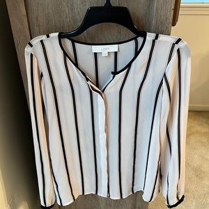 Loft stripe long sleeve blouse